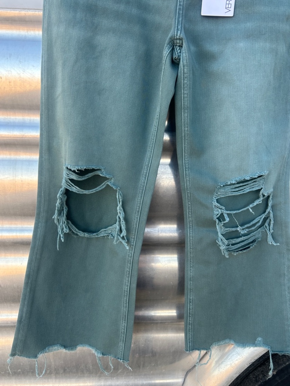 Vervet Distressed Olive Green Jeans - Picture 5 of 11